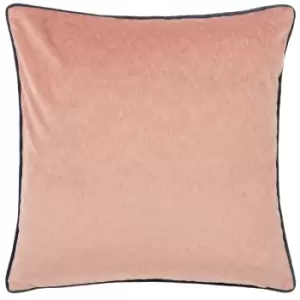 Image of Torto Opulent Velvet Cushion Blush/Slate Blue, Blush/Slate Blue / 50 x 50cm / Polyester Filled