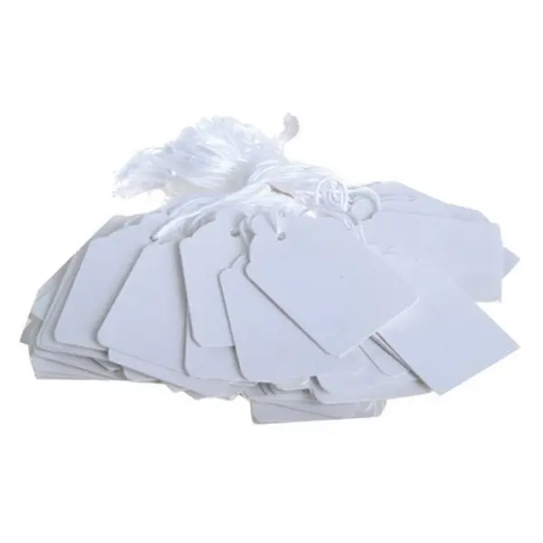 Image of Unbranded Strung Ticket 41x25mm White (Pack of 1000) KF01619 E-25