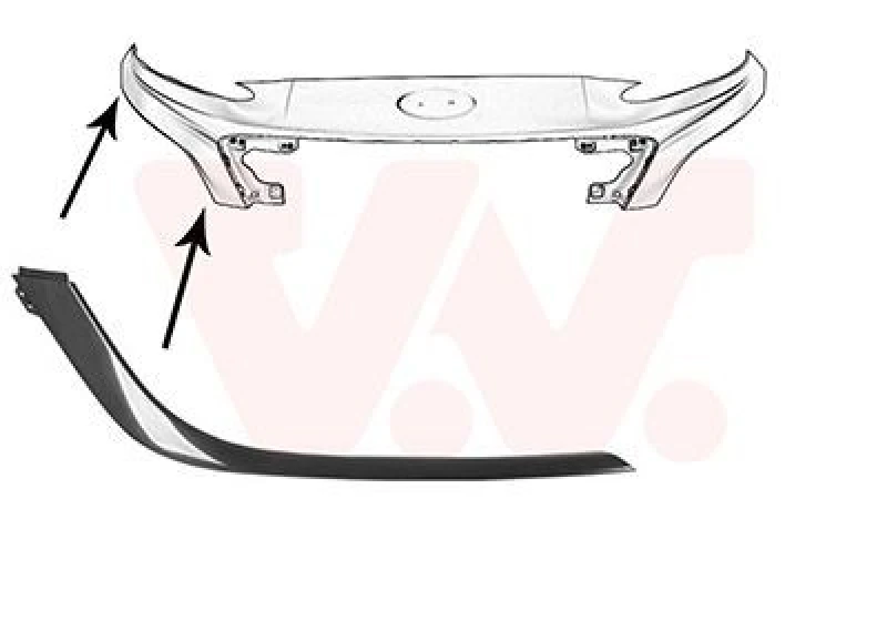 Image of VAN WEZEL Bumper moulding VAN WEZEL 8150586