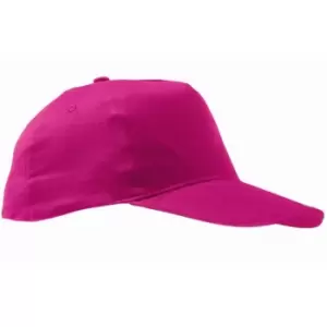 image of SOLS Unisex Sunny 5 Panel Baseball Cap (ONE) (Fuchsia)