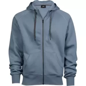 image of Tee Jays Mens Full Zip Hooded Sweatshirt (2XL) (Flint Stone)