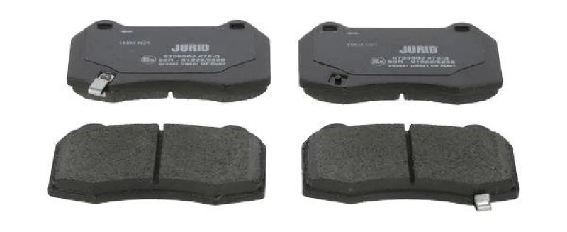 Image of JURID 573956J Brake pad set with acoustic wear warning, without accessories Brake Pad Set,disc brake (402)