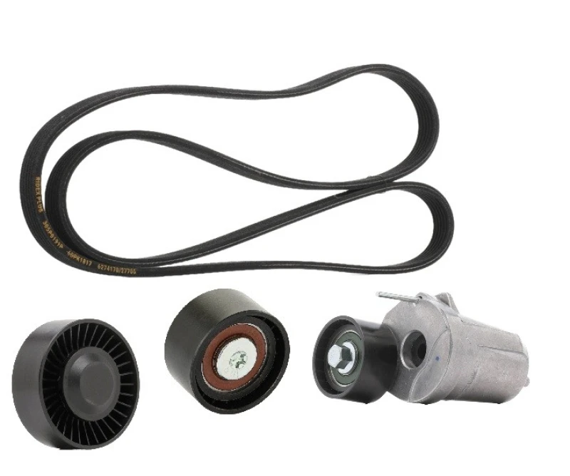 Image of RIDEX PLUS 542R0397P V-ribbed belt set Check alternator freewheel clutch & replace if necessary V-Ribbed Belt Set (542)