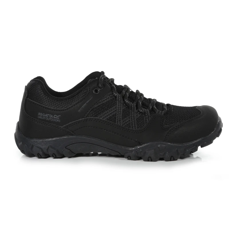 Image of Regatta Unisex Kids Edgepoint Waterproof Hiking Shoes Black unisex C10.5(28.5