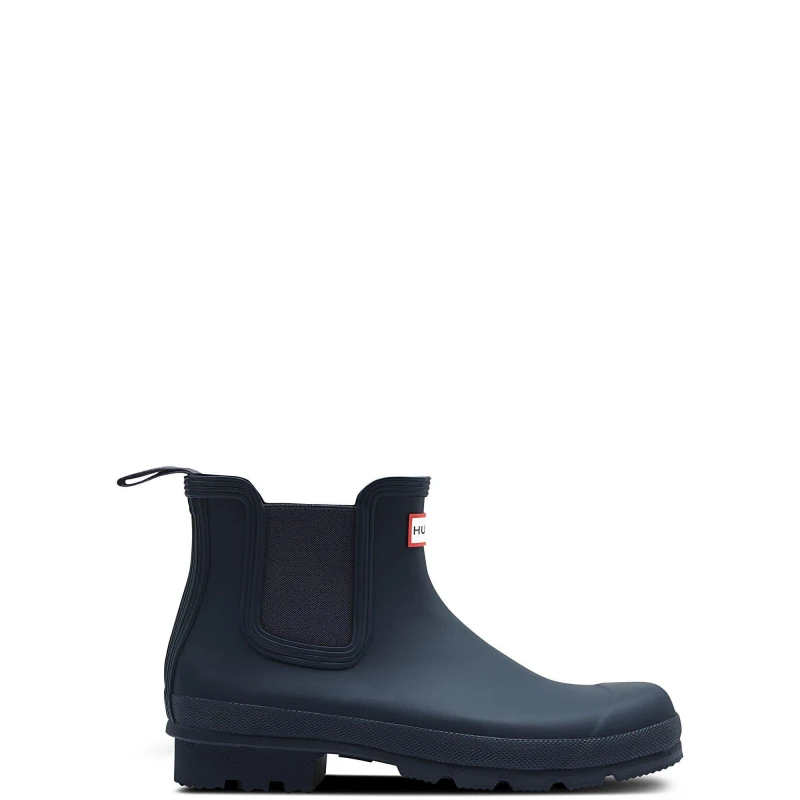 Image of Hunter Mens Original Chelsea Short Wellies Ankle Boots - UK 11 Blue male GDE2869NVY11