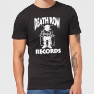 Image of Death Row Records Logo White Mens T-Shirt - Black