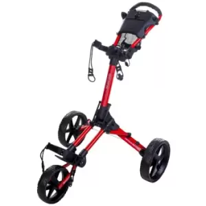 image of Fast Fold Square Golf Trolley - Red/Black