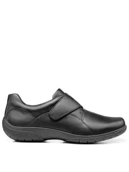 image of Hotter Sugar Ii Extra Wide Fitting Leather Casual Shoes - Black, Size 4, Women