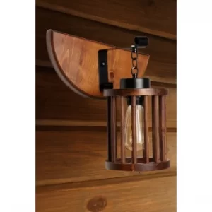 Image of Derin ceviz ah?ap kafesli aplik Brown Wall Lamp