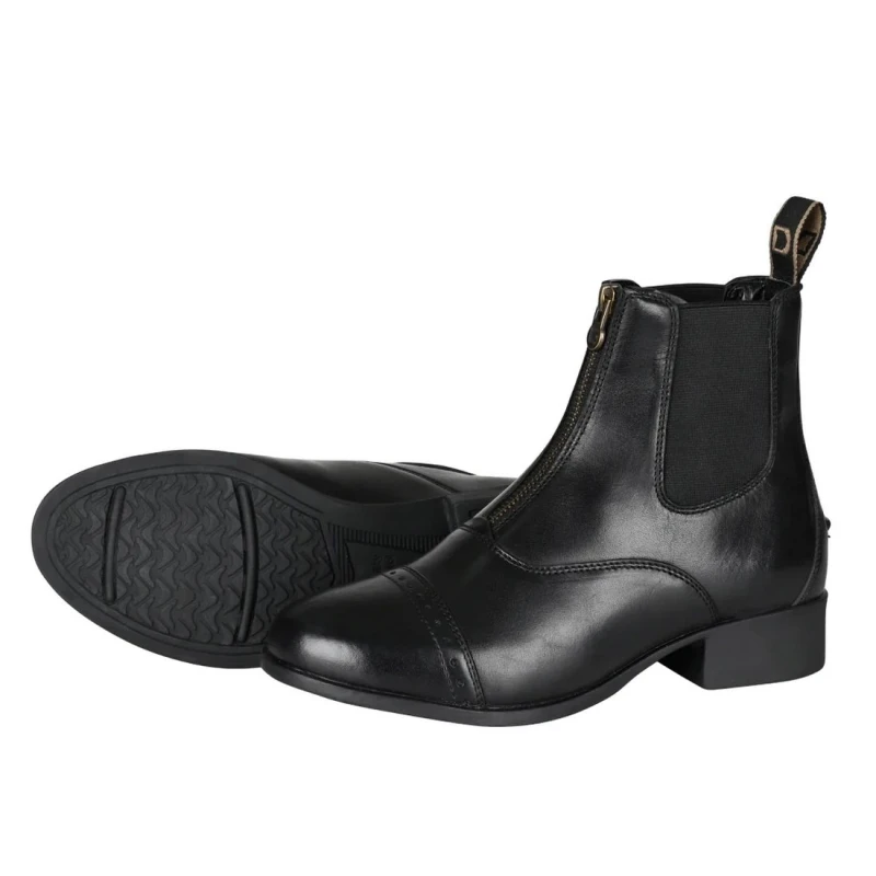 Image of Dublin Dublin Foundation II Zip Leather Paddock Boots in Black Size: 9 Black 9 Unisex 5063652294604