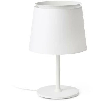 image of Faro SAVOY - Table Lamp Round Tapered White, E27