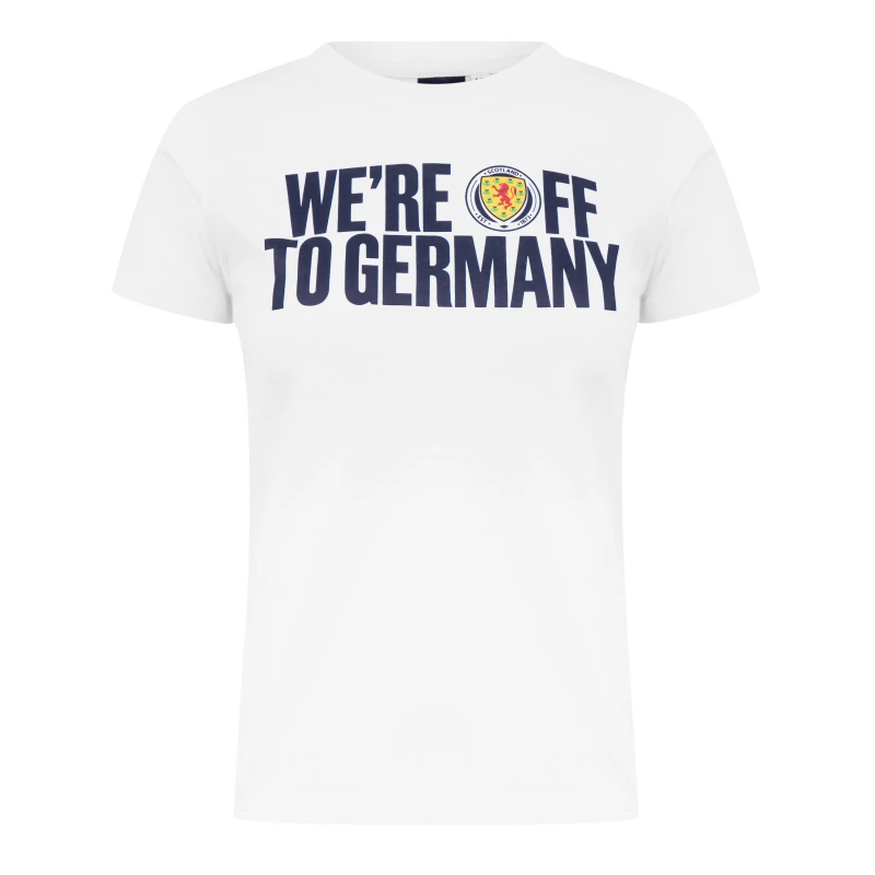 Image of Source Lab Scotland Euros 2024 T-Shirt Juniors - White White 7 - 8 Years