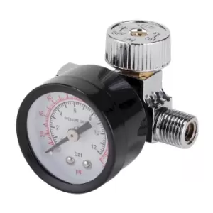 Image of Draper 28379 1/4" BSP On-Gun Air Regulator and Gauge, 180psi