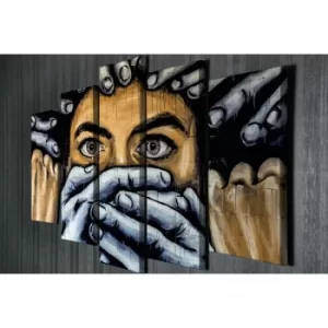 Image of BC045 Multicolor Decorative Canvas Painting (5 Pieces)