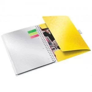 image of Leitz WOW Be Mobile Notebook A4 ruled, wirebound with PP cover. 80