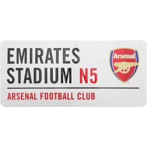 image of Arsenal FC White Street Sign