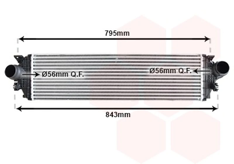 Image of VAN WEZEL Intercooler VAN WEZEL 18014745