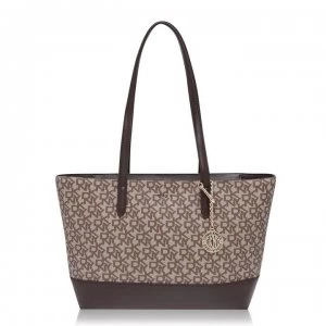Image of DKNY Logo Medium Tote Bag - Chi/Brunete XHQ