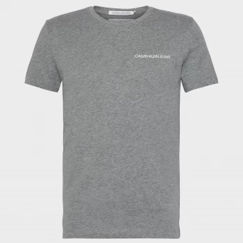 Image of CK Jeans Mens Institutional Logo T-Shirt - Grey Heather - L