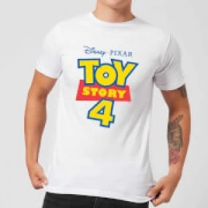 Image of Toy Story 4 Logo Mens T-Shirt - White - 3XL