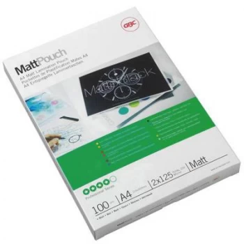 Image of Original Acco GBC Laminating Pouch A4 Matt 125micron Pack of 100
