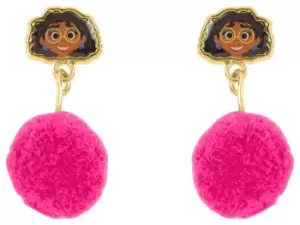 Image of Disney Pink Pom Pom Mirabel Dangle Drop Earrings