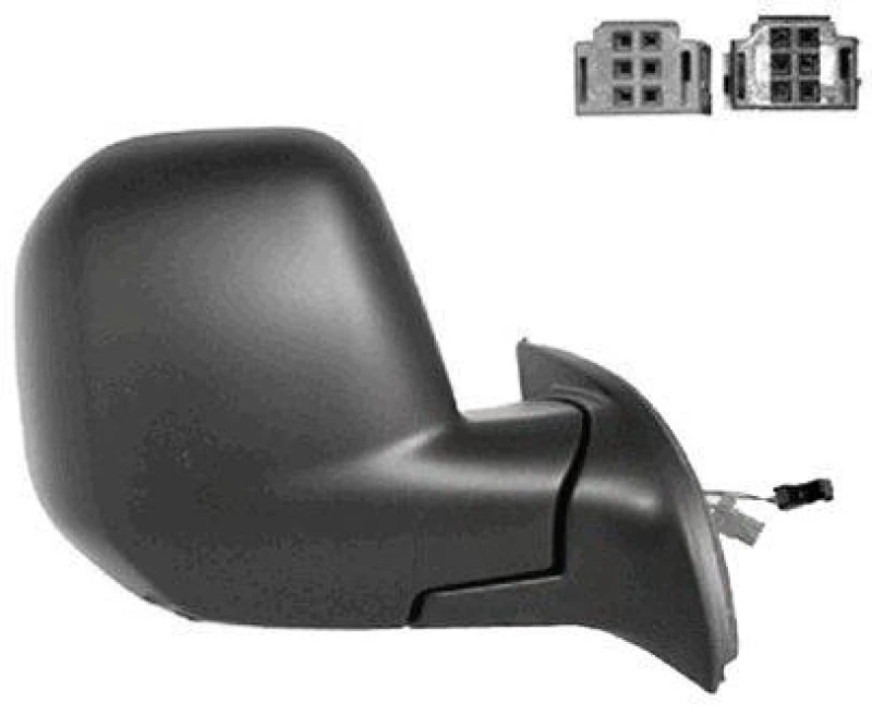 Image of VAN WEZEL 0905808 Wing mirror * HAGUS * Right, black, with temperature sensor Outside Mirror (50)