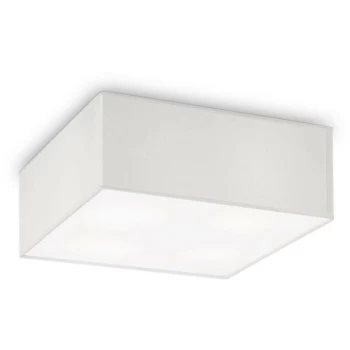 Image of Ideal Lux Ritz - 4 Light Small Flush Ceiling Light White