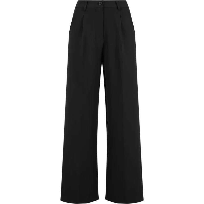 Image of Urban Classics Womens wide-leg Trousers Urban Classics Noir Female 31