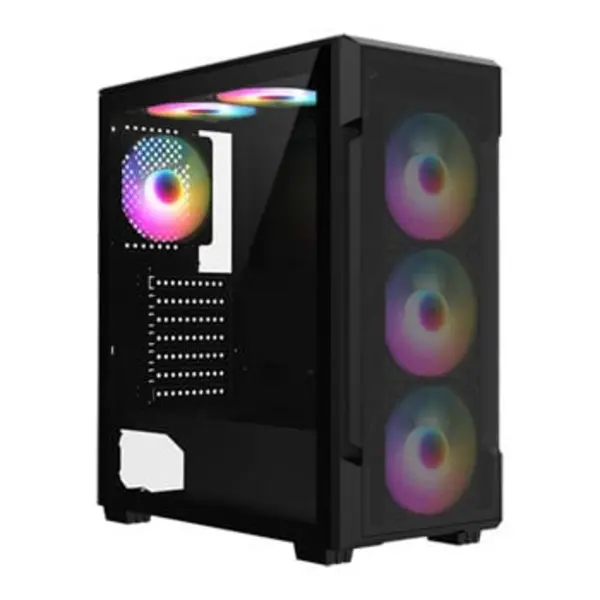 Image of CiT Crossfire Mesh Black Mid Tower PC Gaming Case