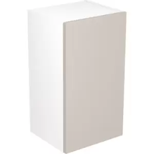Image of Kitchen Kit Flatpack Slab Kitchen Cabinet Wall Unit Super Gloss 400mm in Light Grey MFC