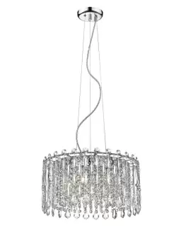 image of Alita Crystal 5 Light Ceiling Chrome