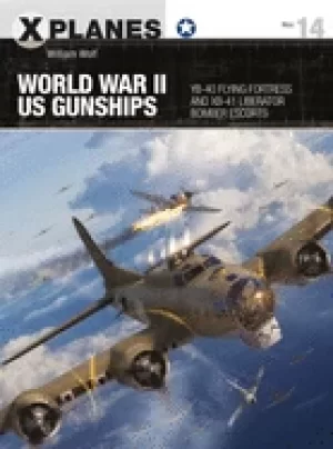 Image of world war ii us gunships yb 40 flying fortress and xb 41 liberator bomber e