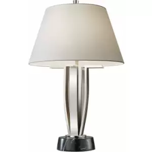 image of Loops - Table Lamp Highly Polished Nickel Finish LED E27 60W Single Bulb d00958