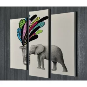 Image of UC66 Multicolor Decorative Canvas Painting (3 Pieces)