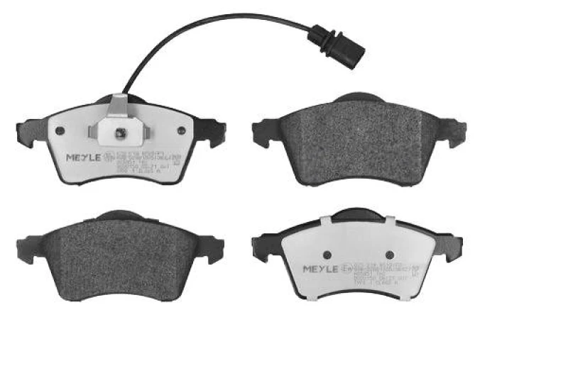 Image of MEYLE 025 218 8519/PD Brake pad set Front Axle, incl. wear warning contact, MEYLE-PD Quality, with anti-squeak plate Brake Pad Set,disc brake (402)