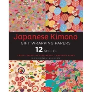 Image of Japanese Kimono Gift Wrapping Papers : 12 Sheets of High-Quality 18 x 24" Wrapping Paper