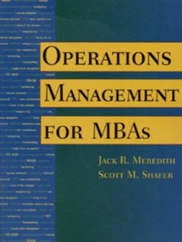 Image of Operations Management for Mbas by Jack R. Meredith Paperback
