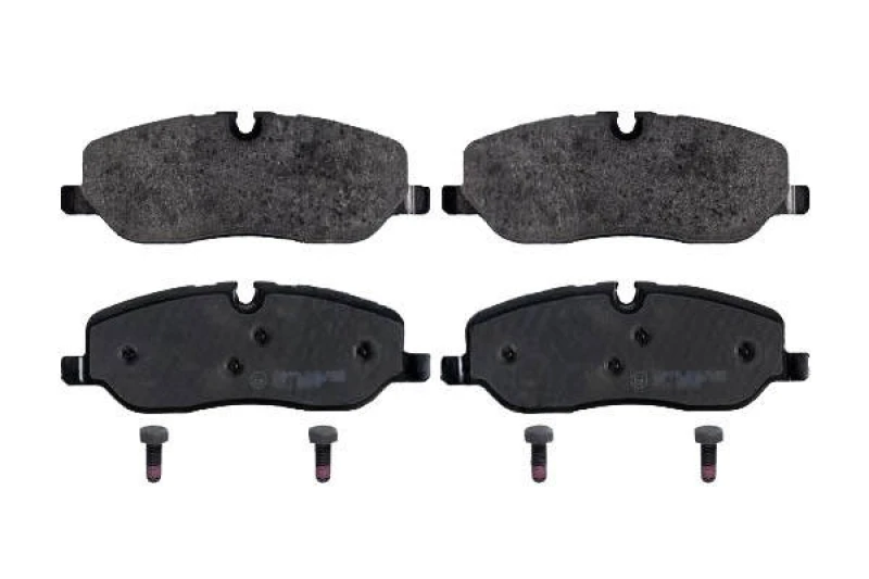 Image of Blue PRINT ADJ134206 Brake pad set Front Axle, prepared for wear warning indicator, with bolts/screws Brake Pad Set,disc brake (402)