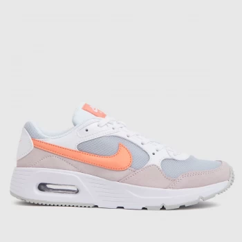 Image of Nike White & Purple Air Max Sc Trainers Youth