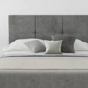 Image of Caine Upholstered Headboard, Kimiyo Linen, Granite - Headboard 60cm Size Small Double (120x190)