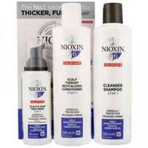 Image of Nioxin 3D Care System System 6, 3 Part System Kit: For Chemically Treated Hair With Progressed Thinning