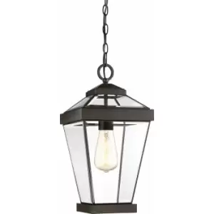 Image of IP23 1 Bulb Chain Lantern Light Western Bronze LED E27 60W large