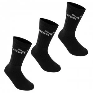 Puma 3 Pack Crew Socks Junior - Black