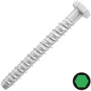 Image of Rawlplug 8 x 75mm Hex Head Concrete Screwbolt - Pack of 10 - Silver