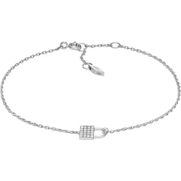 Image of Fossil Ladies Fossil STERLING Bracelet - Silver One Size