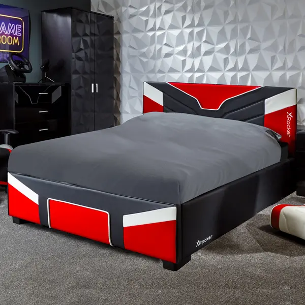 Image of X Rocker Cerberus MKII Ottoman Bed Frame Red