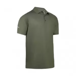 Image of Callaway TRADEMARKED STITCHED PRINT POLO - BLACK LICHEN - XL