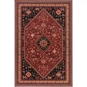 Mastercraft Kashqai Rug - 4364/301 - 135x200cm, Wool, Star - Red