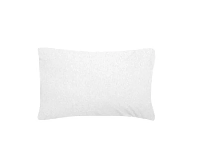 Image of Smart Living Smart Living Jersey Melange Polycotton Easy Care Bed Linen Luxury Fitted Bedsheet or Pillowcase in White Size: Standard Pillow Case Whi